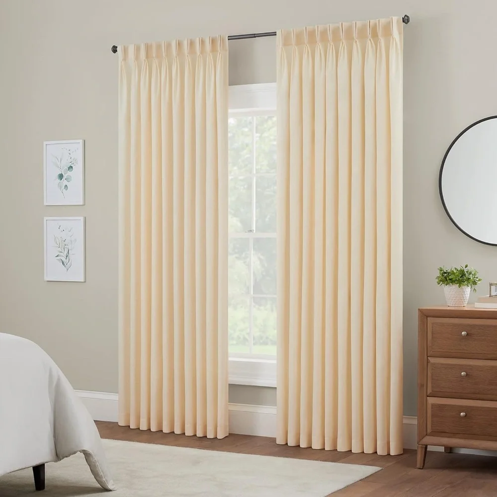 2 Waverly Serendipity Ivory‎ One Pleat Panels – 50x95 (Ivory) NWT